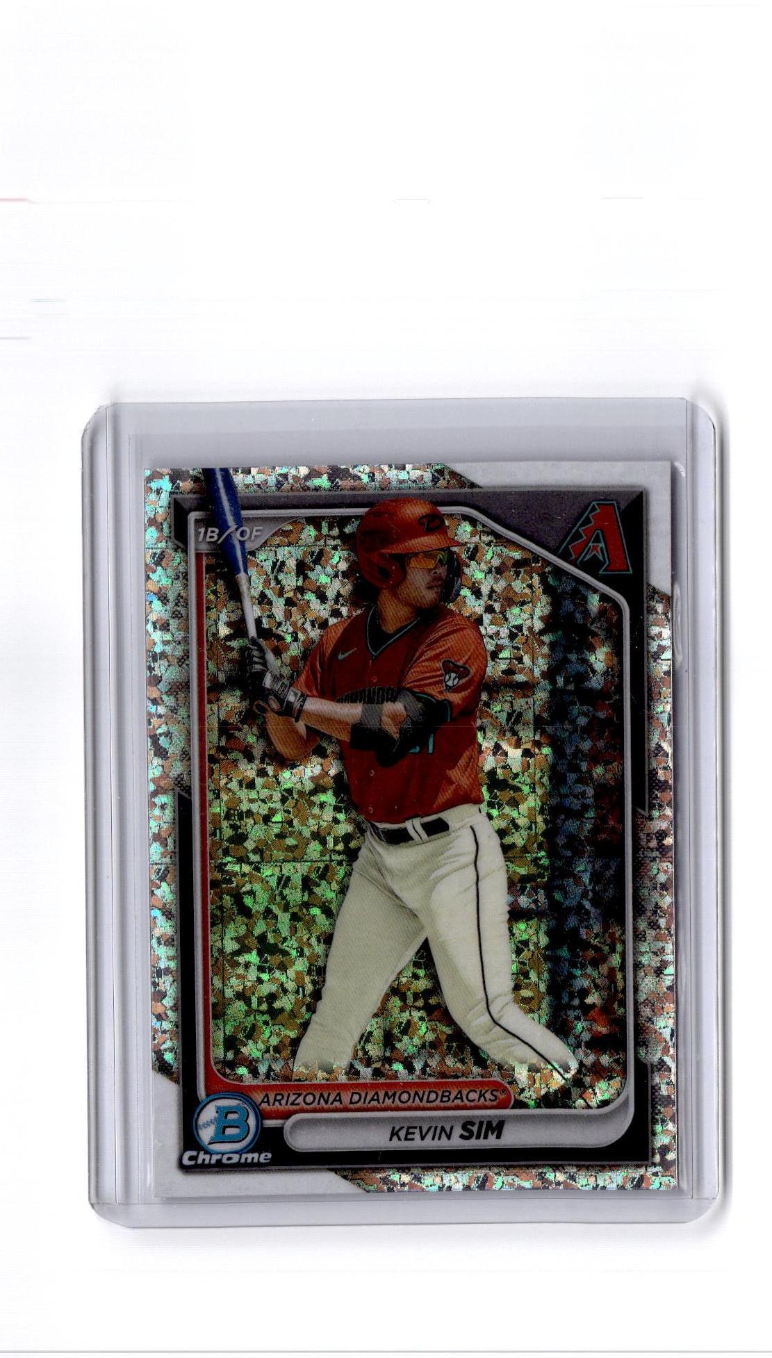 2024 Bowman #BCP-34 Kevin Sim Chrome Prospects Mini-Diamond Refractors