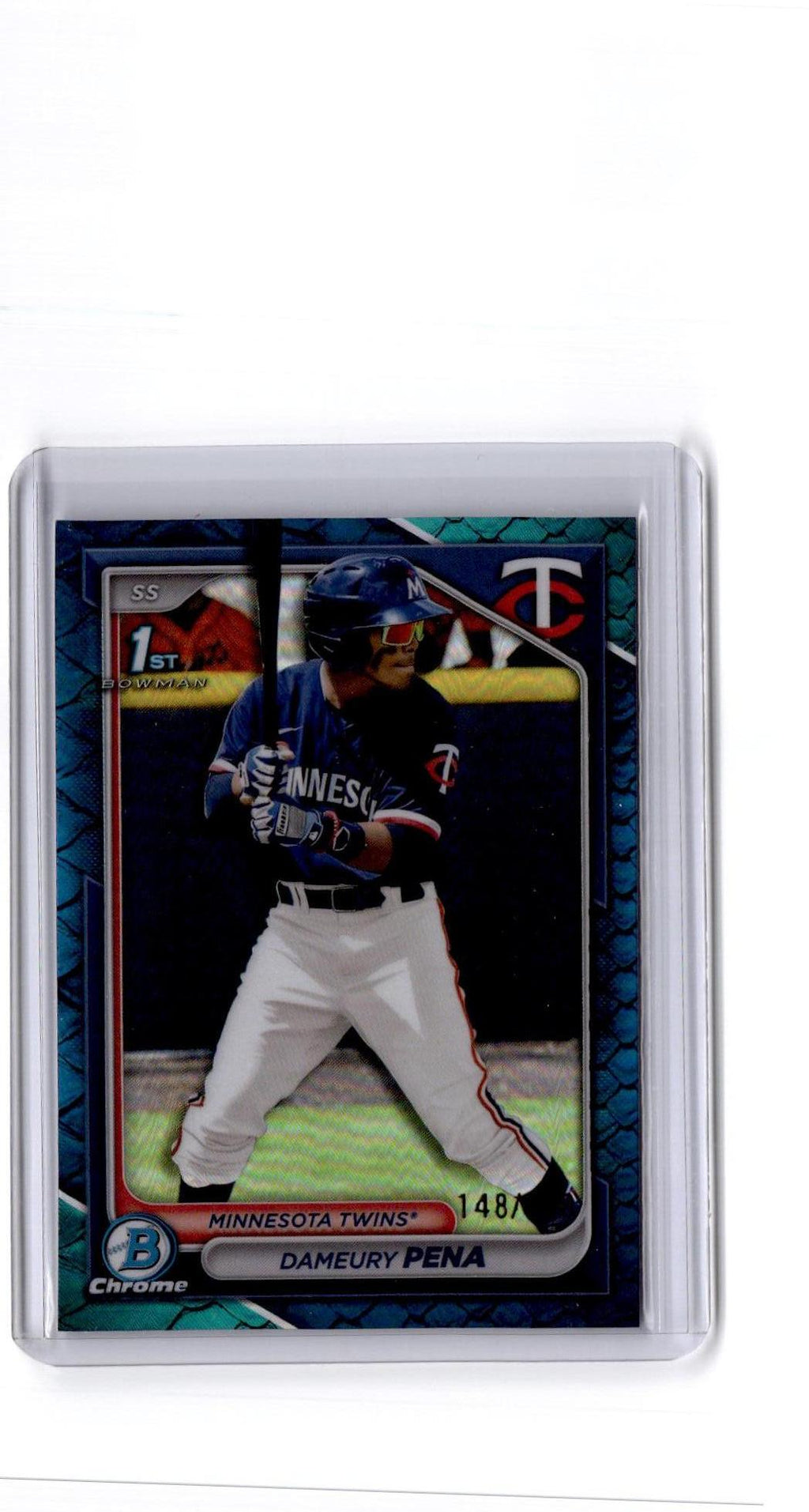 2024 Bowman Chrome  Dameury Pena Prospects Reptilian Blue Refractors #/150