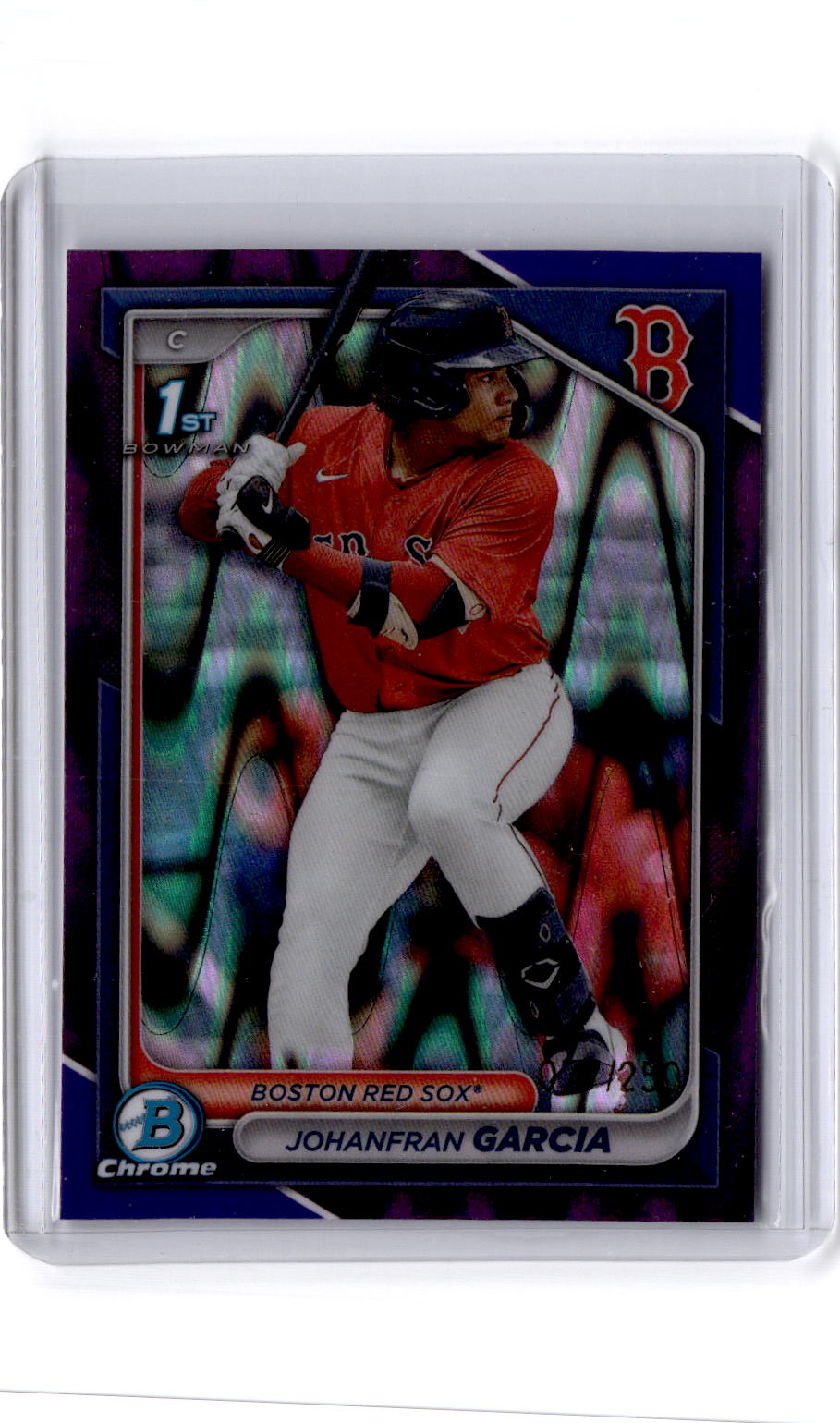 2024 Bowman Johanfran Garcia Chrome Purple RayWave Refractors #/250