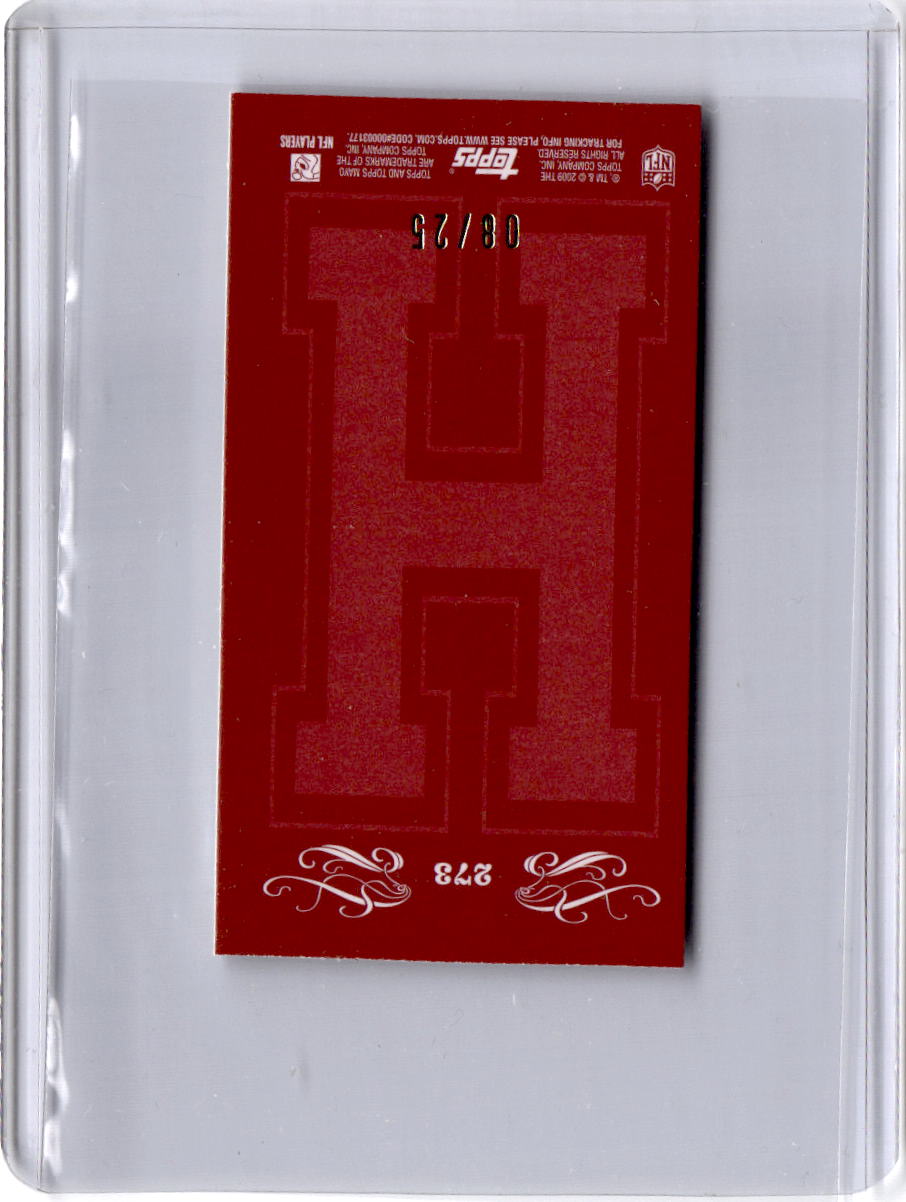 2008 Topps Mayo #67 Willis McGahee Mini Harvard Red Backs #/25