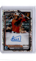 2024 Bowman Rolphy Cruz Chrome Autographs Mini Diamond Refractors /299