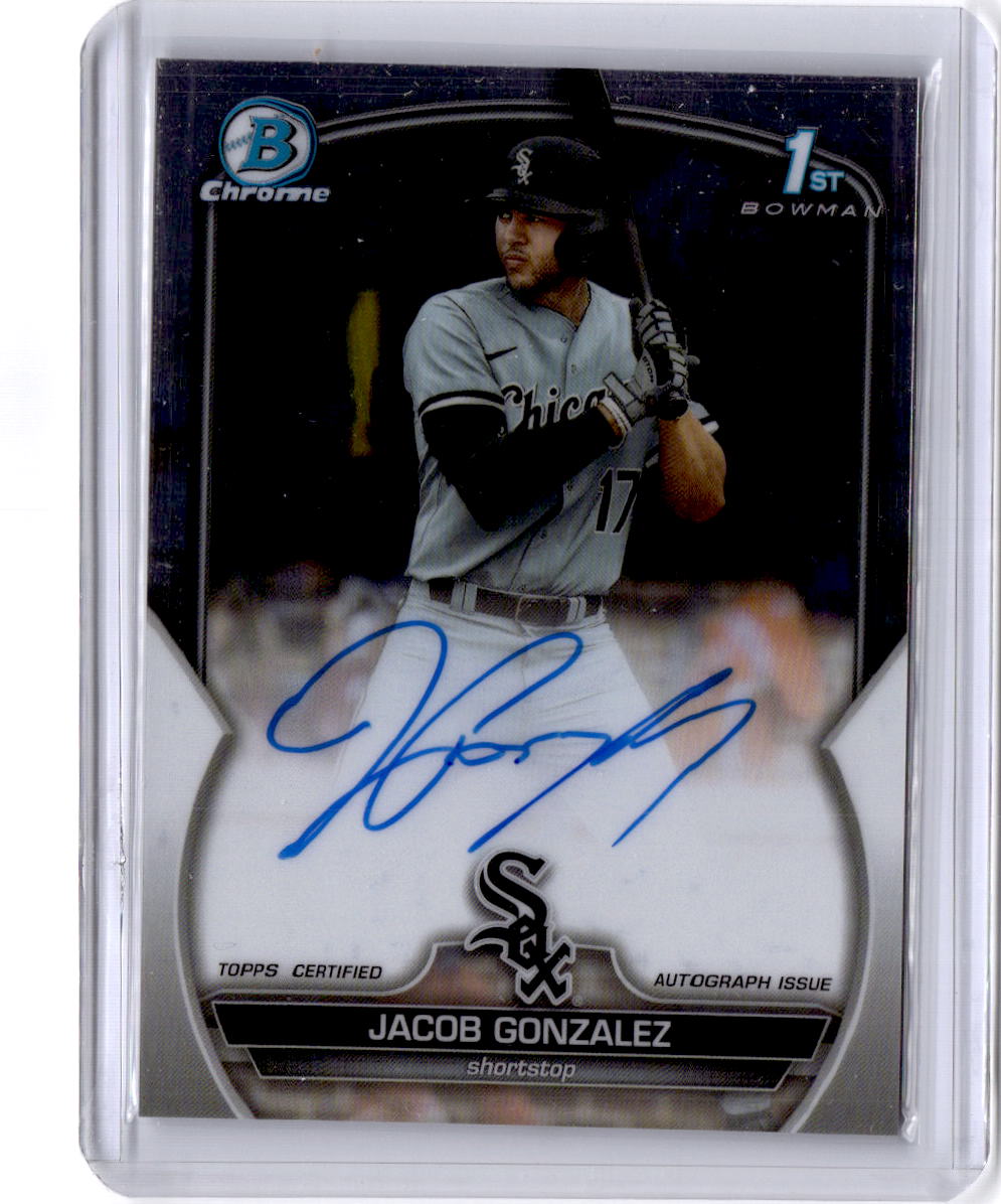 2023 Bowman Draft #CDA-JGO Jacob Gonzalez Chrome Prospect Autographs