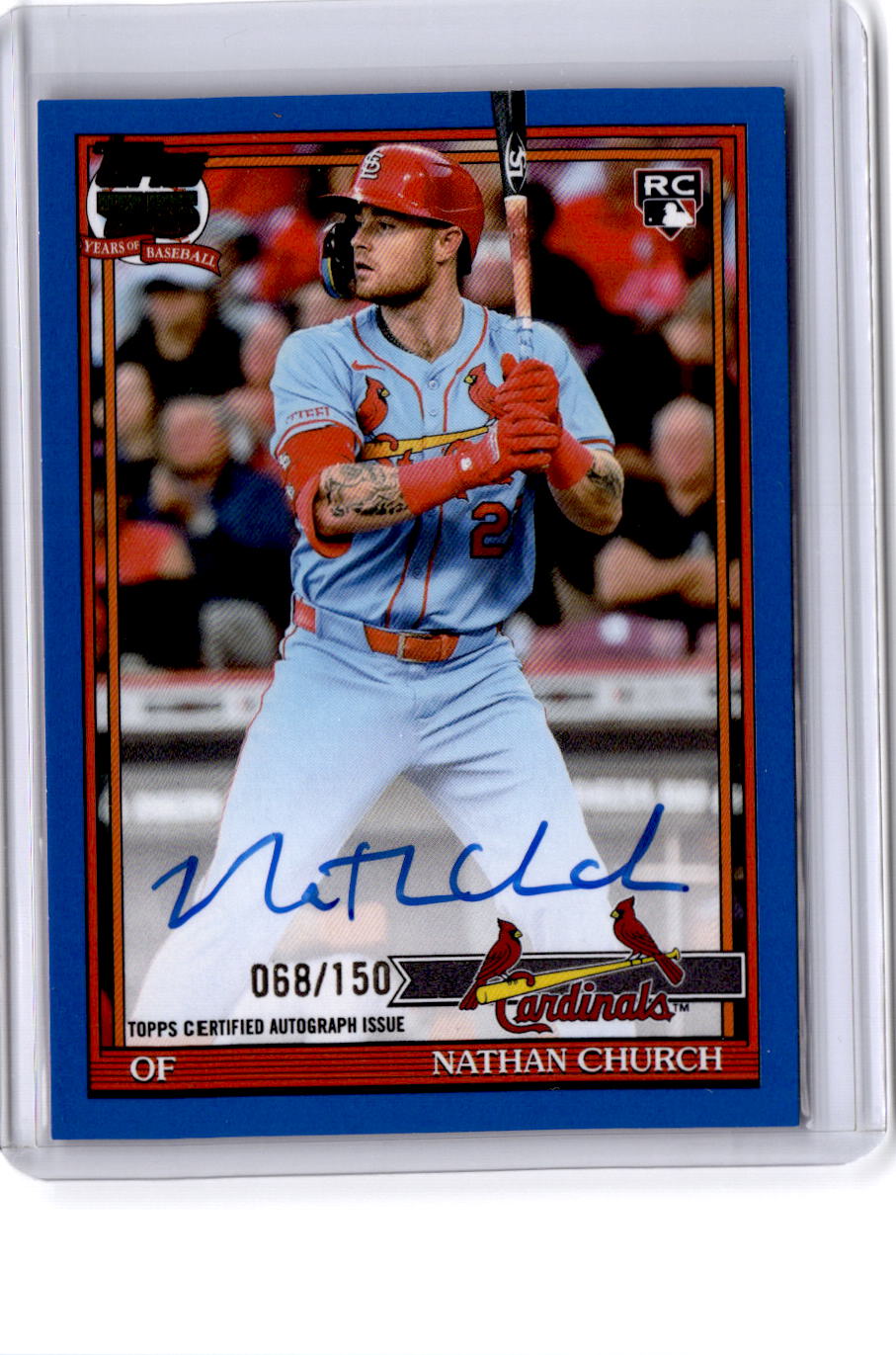 2026 Topps Nathan Church 1991 35th Anniversary Autographs Blue #/150