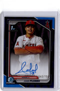 2024 Bowman Chrome Juan Flores Prospect Autographs Blue lava Refractors /150