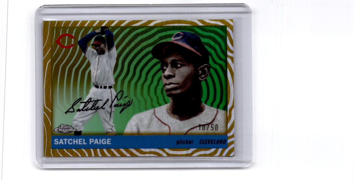 2025 Topps Chrome Platinum Satchel Paige Gold Vibrations Refractors #/50
