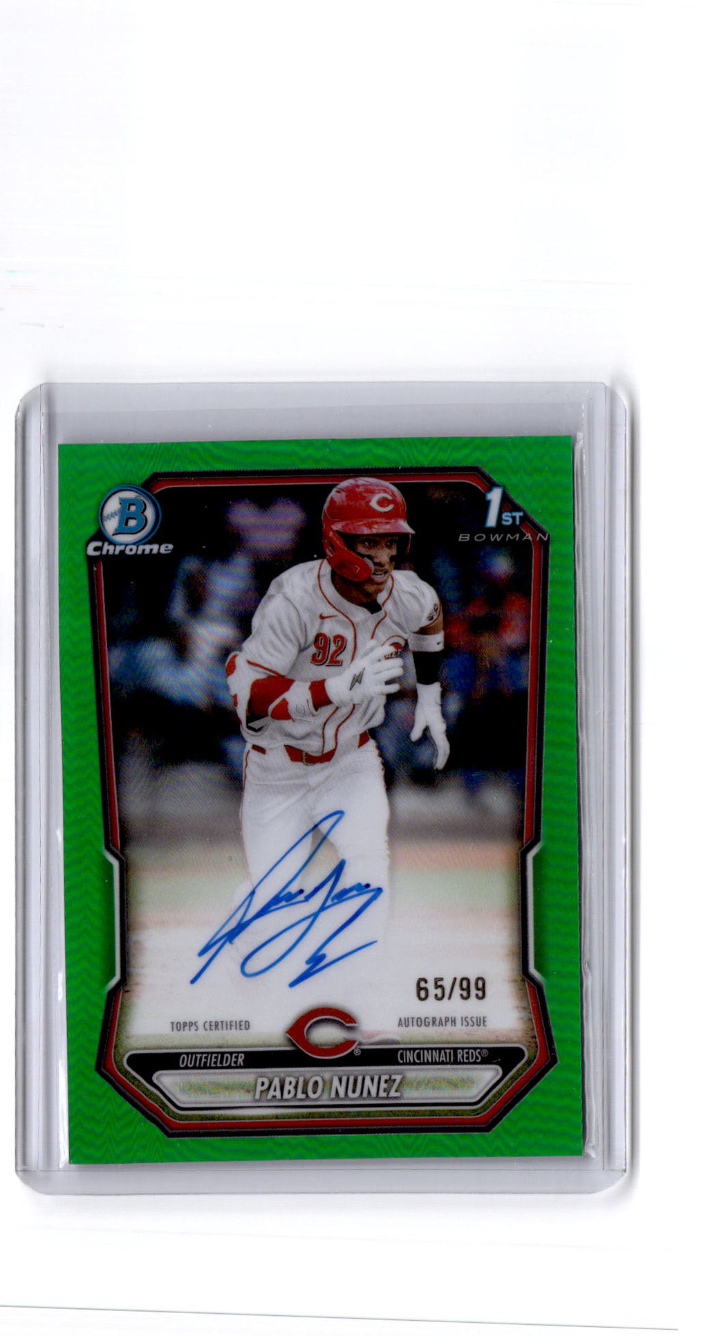 2026 Bowman #CPA-PN Pablo Nunez Chrome Prospect Autographs Green Refractors /99