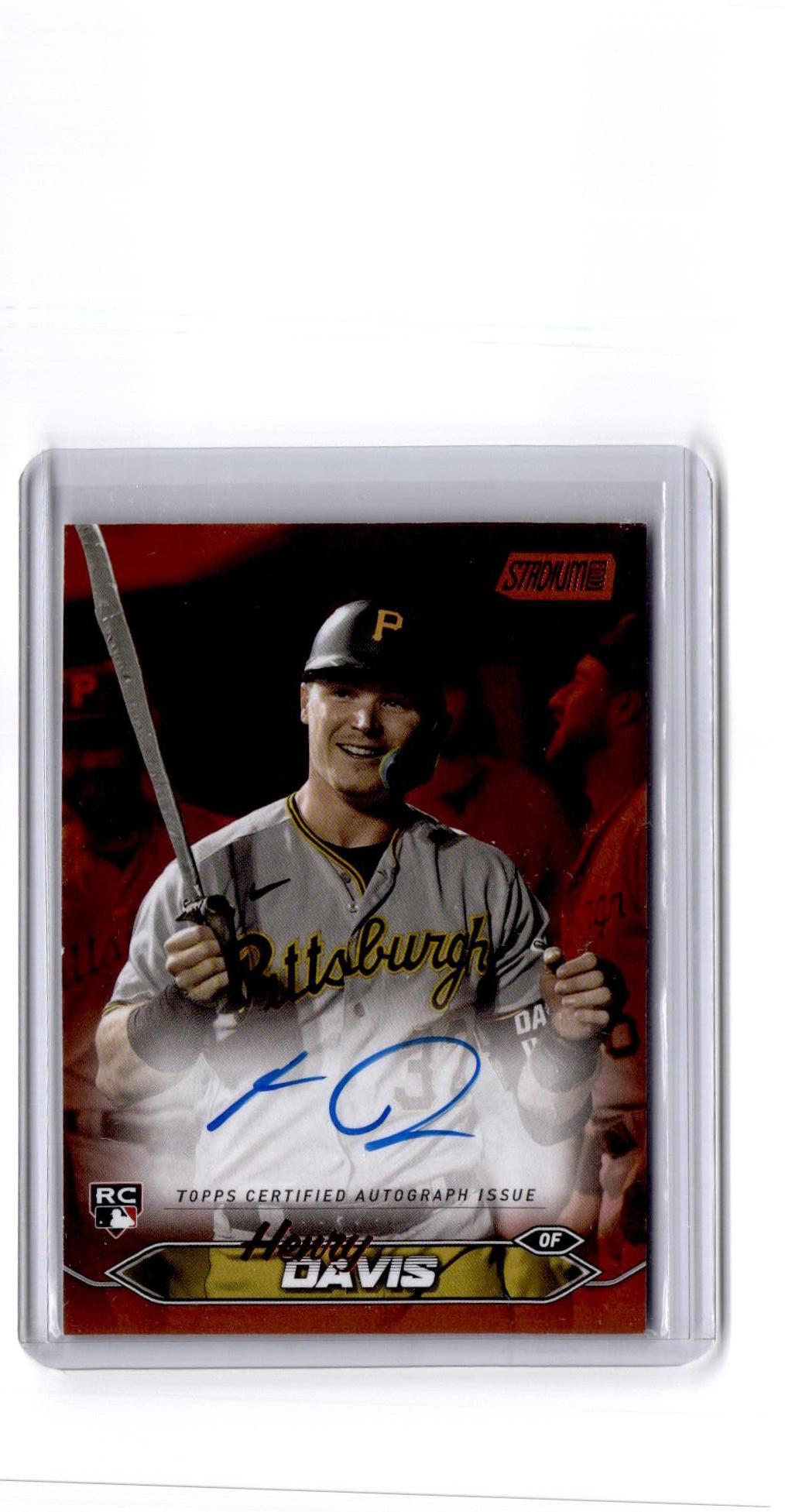 2024 Stadium Club #SCBA-HD Henry Davis Autographs Red Foil #/50