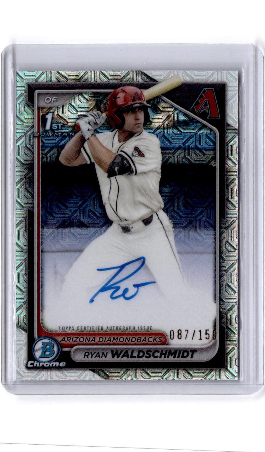 2024 Bowman Draft  Ryan Waldschmidt Chrome Mojo refractor Autographs /150
