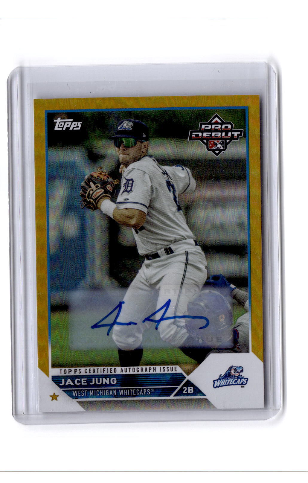 2023 Topps Pro Debut #PD-24 Jace Jung Autographs Gold #/50