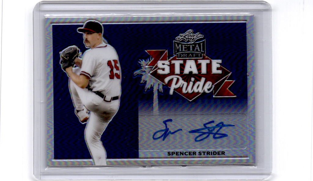 2021 Leaf Metal Draft #SP-SS1 Spencer Strider State Pride Autographs