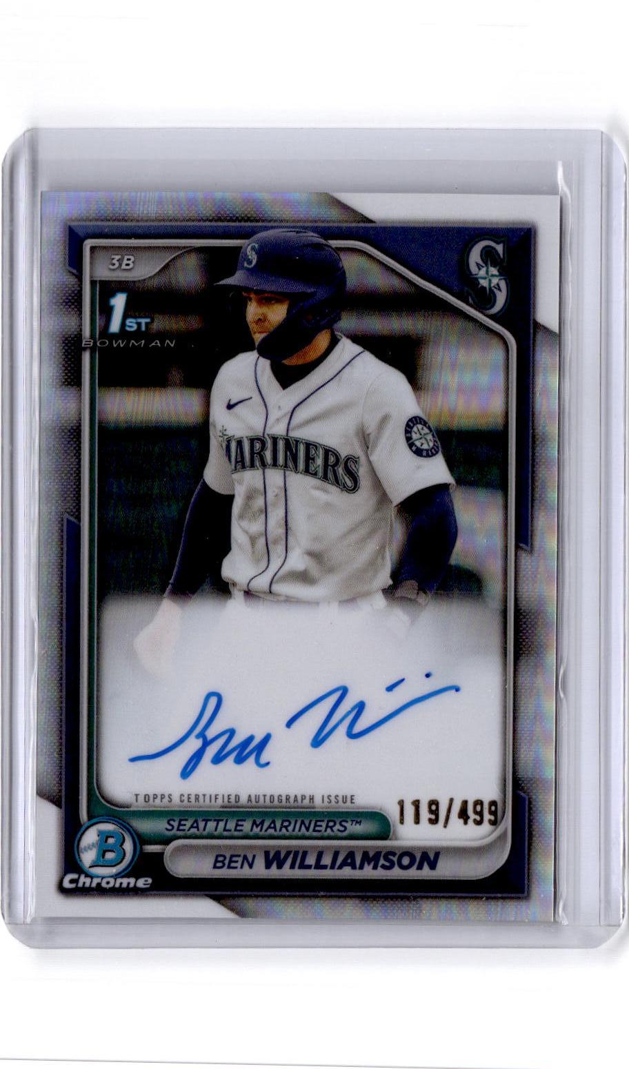 2024 Bowman #CPA-BWI Ben Williamson Chrome Prospect Autographs Refractors /499