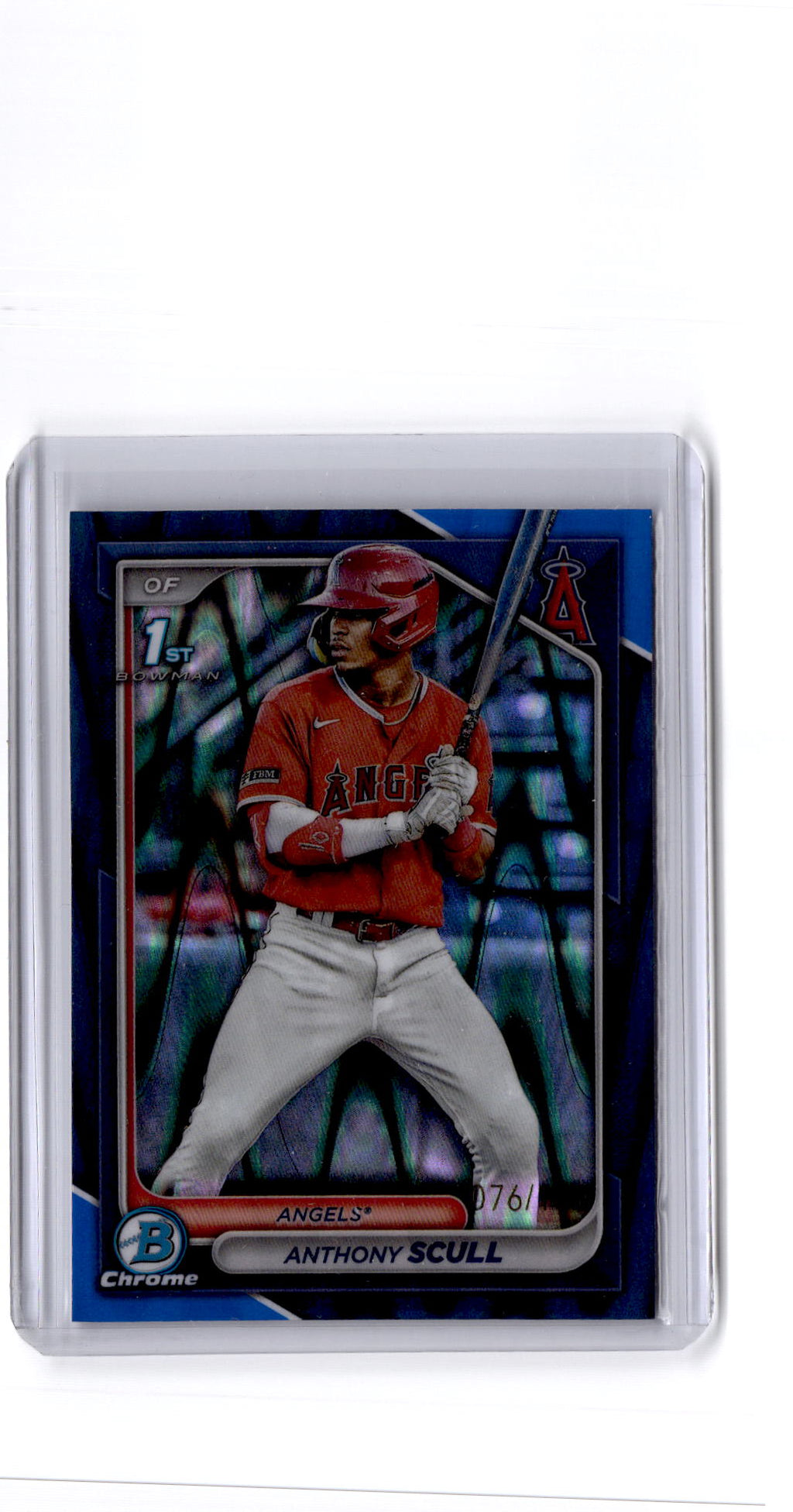 2024 Bowman Anthony Scull Chrome Prospects Blue RayWave Refractors #/150