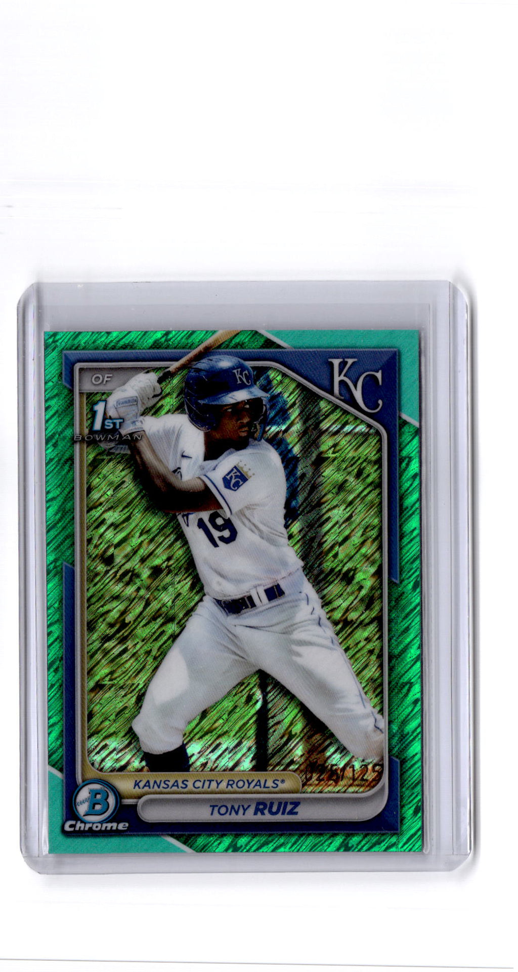 2024 Bowman #BCP-80 Tony Ruiz Chrome Prospects Aqua Shimmer Refractors #/125