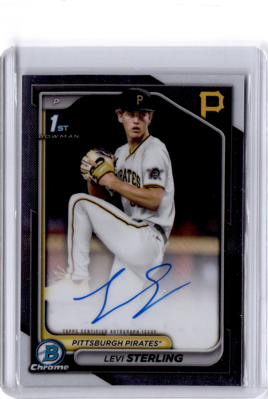 2024 Bowman Draft #CPA-LS Levi Sterling Chrome Prospect Autographs