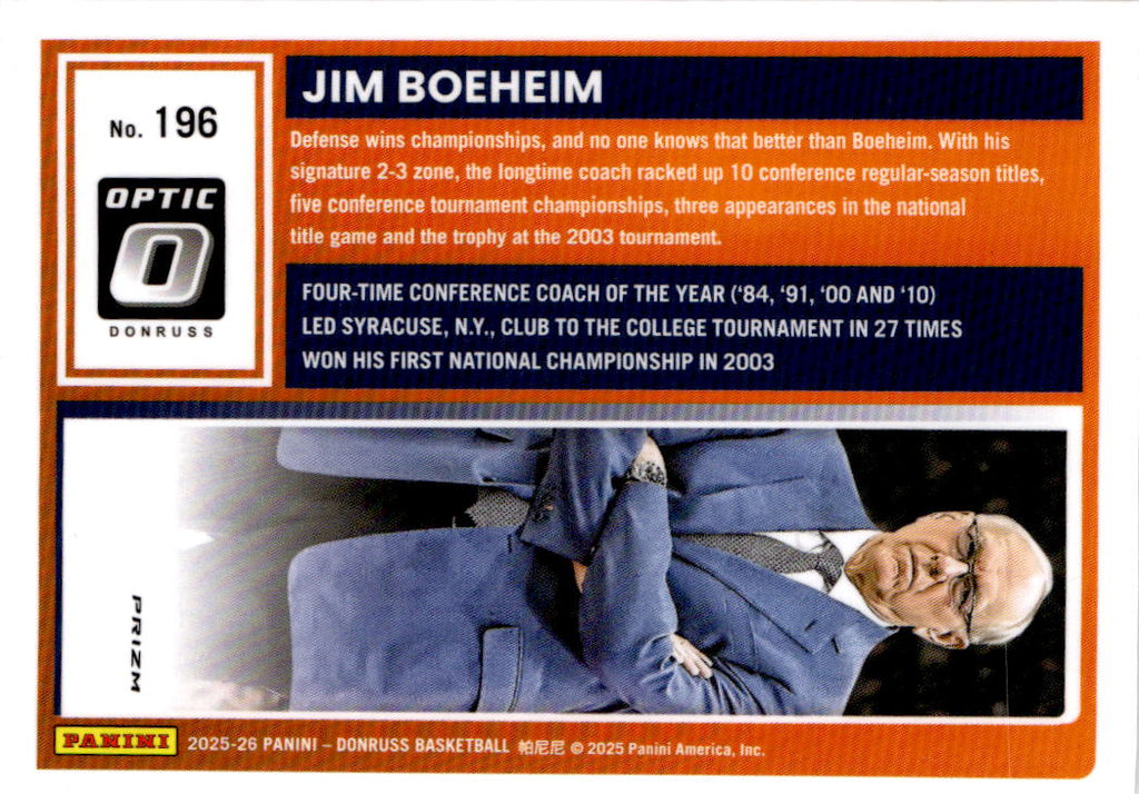 2025-26 Donruss #196 Jim Boeheim Holo