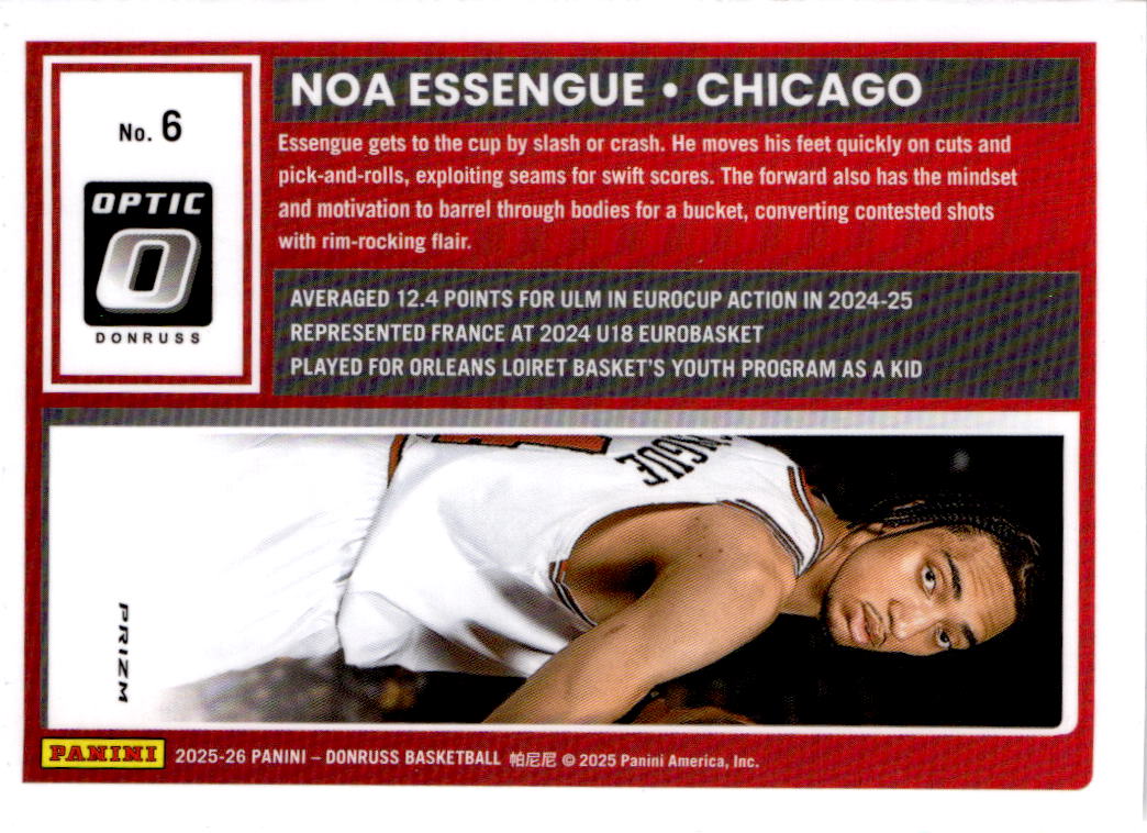2025-26 Donruss #6 Noa Essengue Optic Holo