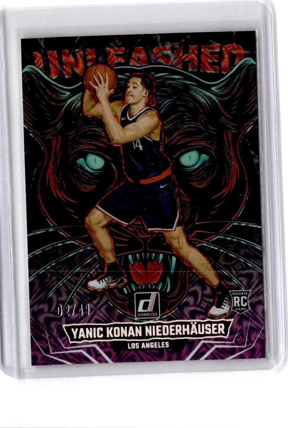 2025-26 Donruss #3 Yanic Konan Niederhauser Unleashed Jazz #/49
