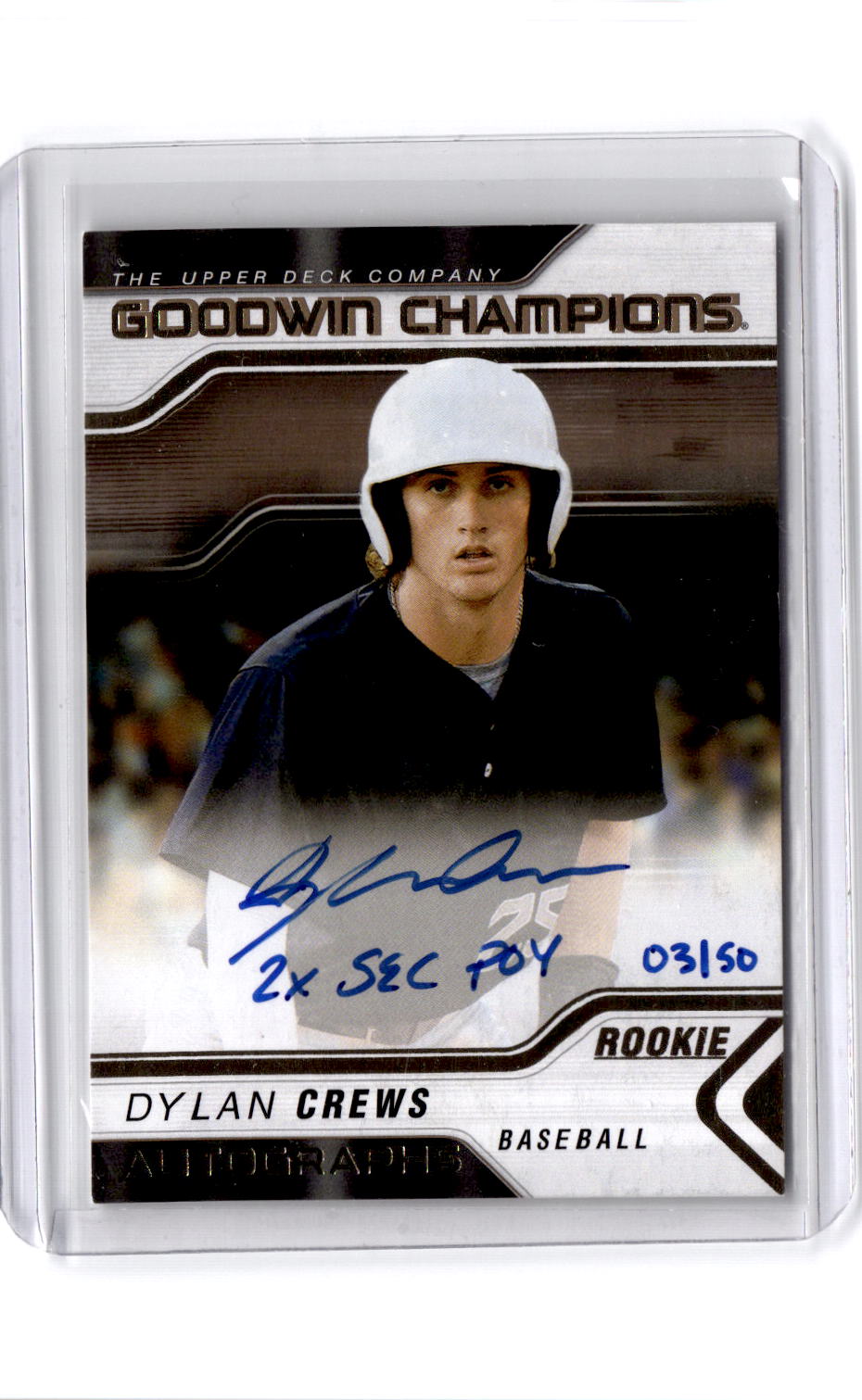 2023 Upper Deck Goodwin Champions #A-CR Dylan Crews Autographs Inscriptions