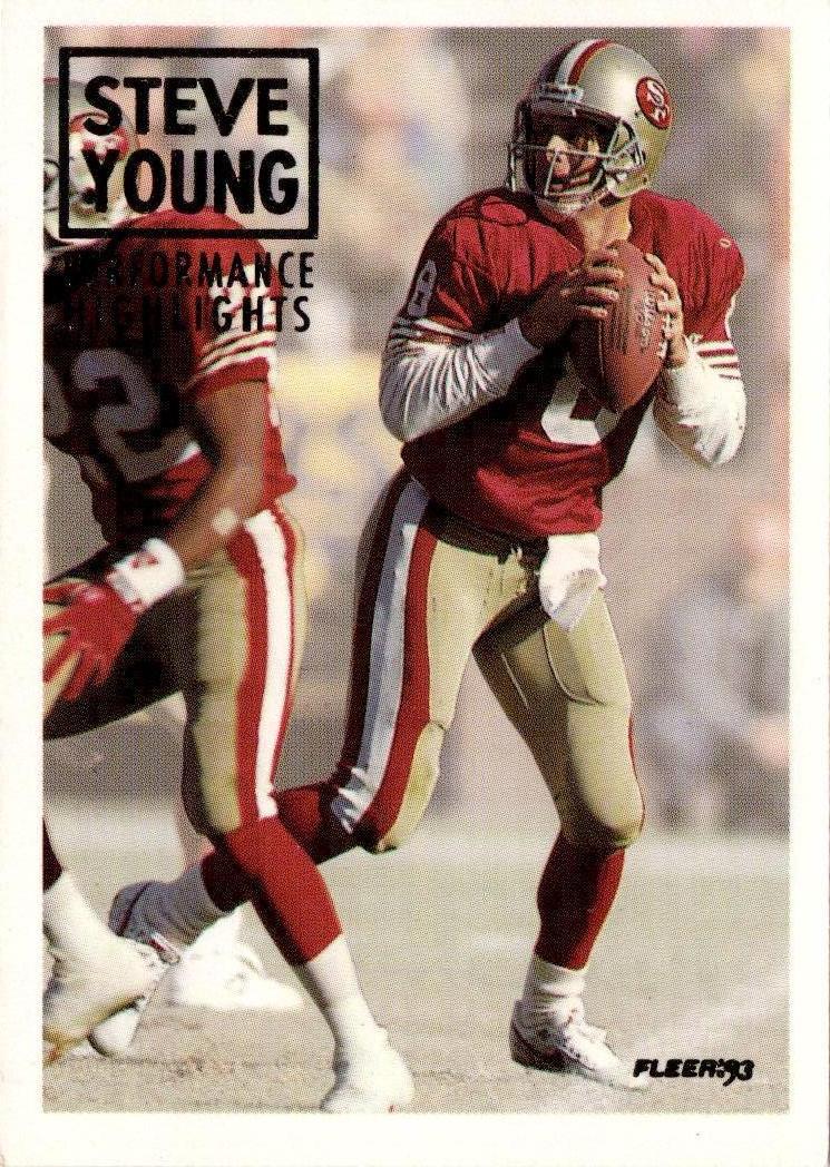 1993 Fleer #1 Steve Young Steve Young: Performance Highlights