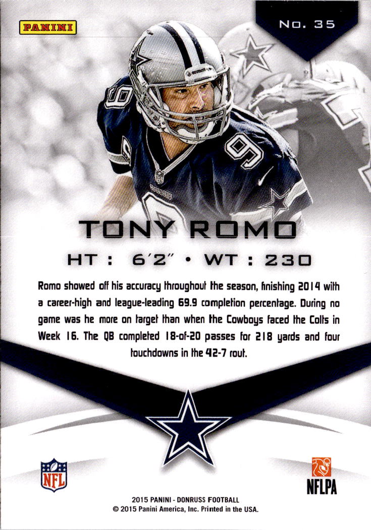 2015 Donruss #35 Tony Romo Elite
