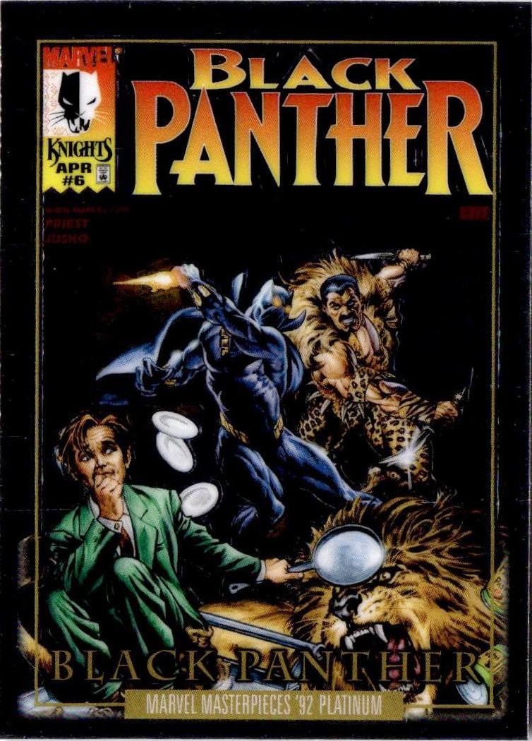 2024 UD Marvel Masterpieces '92 Platinum Black Panther #6 Fantastic Covers