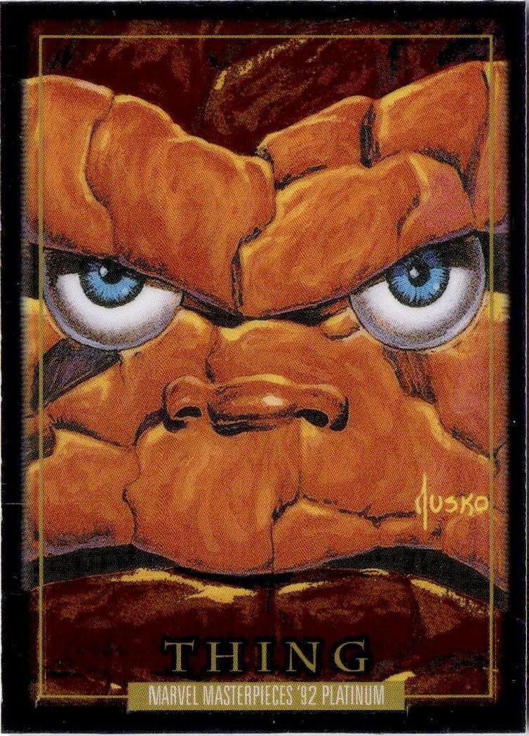2024 Upper Deck Marvel Masterpieces '92 Platinum #91 Thing