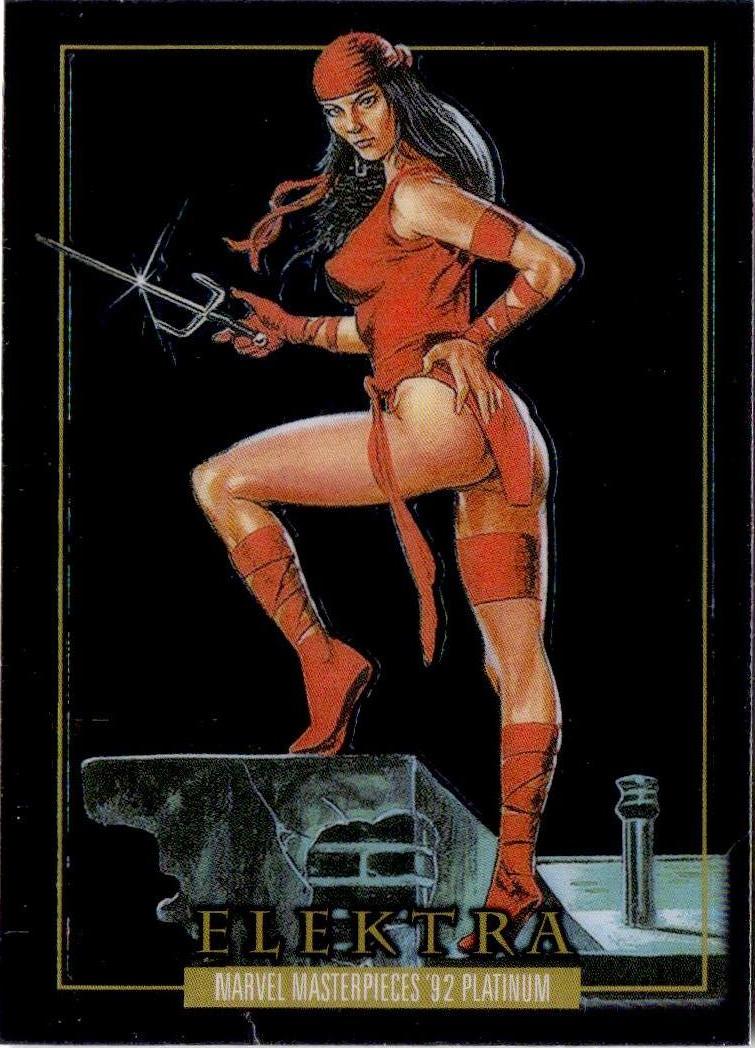 2024 Upper Deck Marvel Masterpieces '92 Platinum #22 Elektra