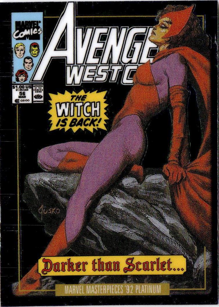 2024 Upper Deck Marvel Masterpieces '92 Platinum Scarlet Witch Variant Cover
