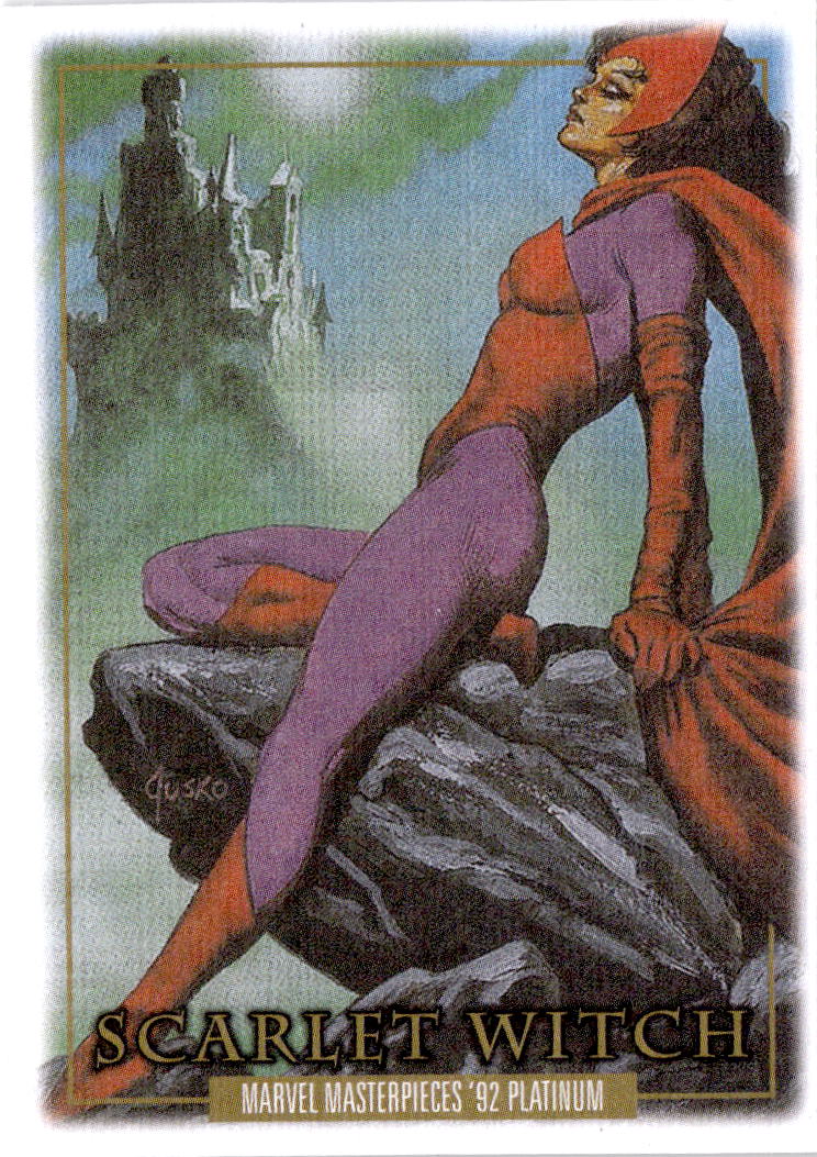 2024 Upper Deck Marvel Masterpieces '92 Platinum #47 Scarlet Witch Canvas