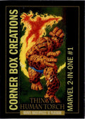 2024 UD Masterpieces '92 Platinum Thing & Human Torch Corner Box Creations