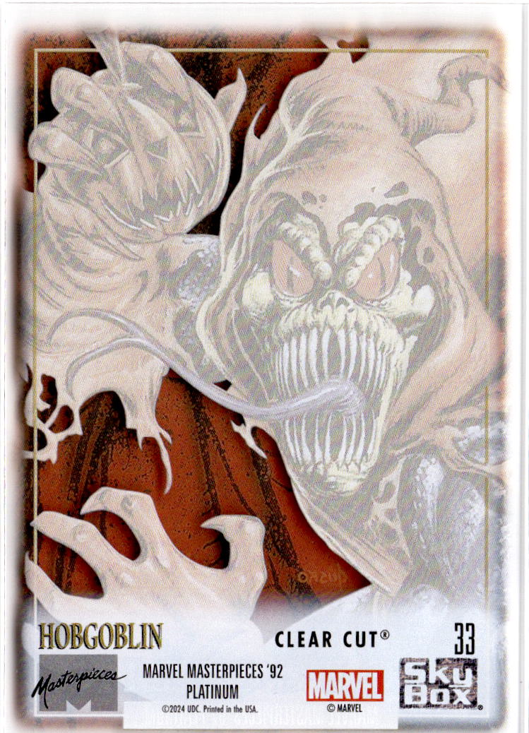 2024 Upper Deck Marvel Masterpieces '92 Platinum #33 Hobgoblin Clear Cut