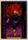 2024 UD Masterpieces '92 Platinum Cyclops Corner Box Creations Rainbow