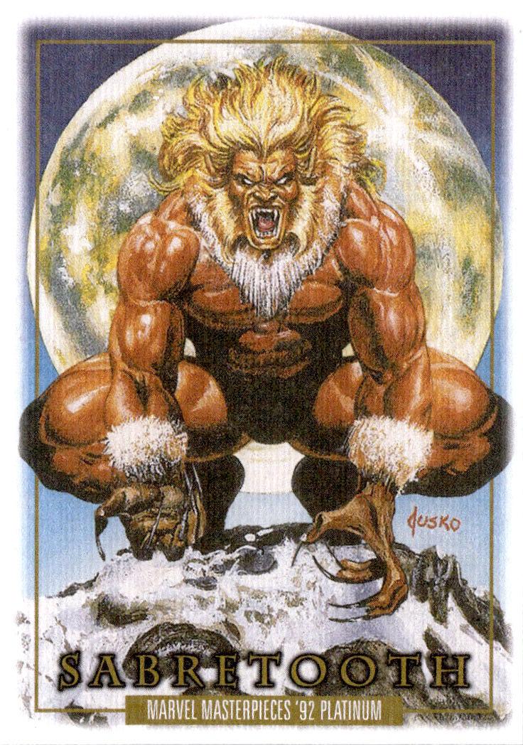 2024 Upper Deck Marvel Masterpieces '92 Platinum #78 Sabretooth Canvas