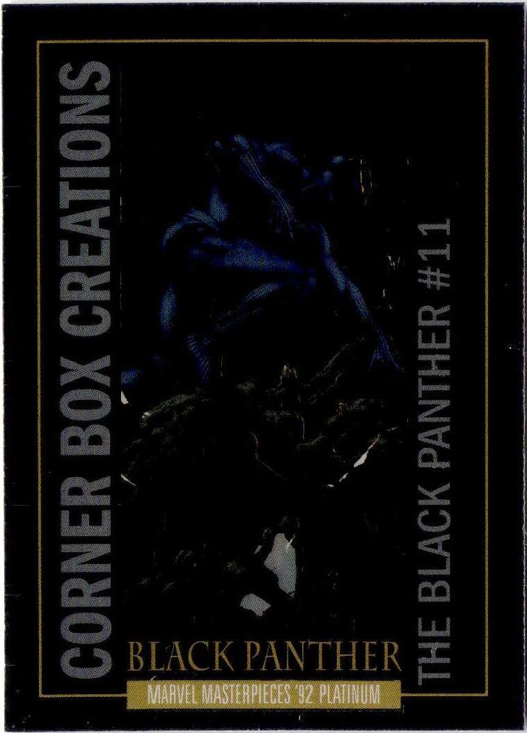 2024 UD Marvel Masterpieces '92 Platinum Black Panther Corner Box Creations