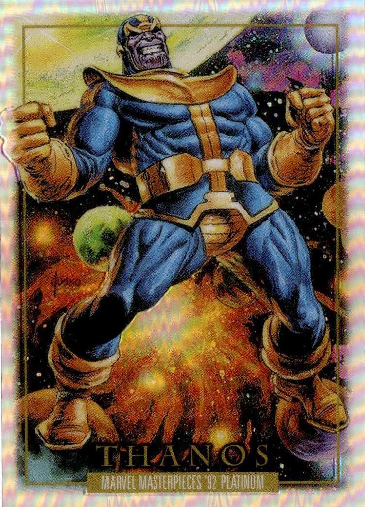2024 Upper Deck Marvel Masterpieces '92 Platinum #83 Thanos Rainbow