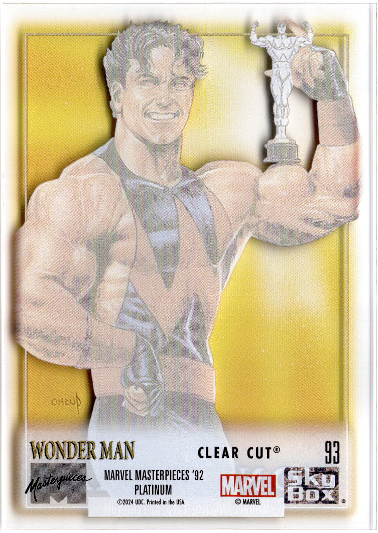 2024 Upper Deck Marvel Masterpieces '92 Platinum #93 Wonder Man Clear Cut