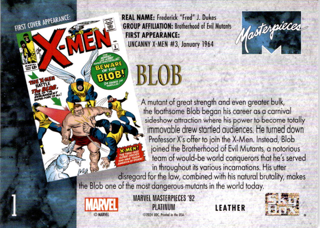 2024 Upper Deck Marvel Masterpieces '92 Platinum #48 Major Victory Canvas