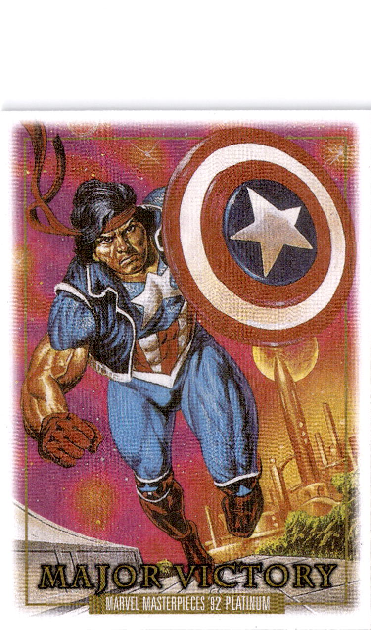 2024 Upper Deck Marvel Masterpieces '92 Platinum #48 Major Victory Canvas