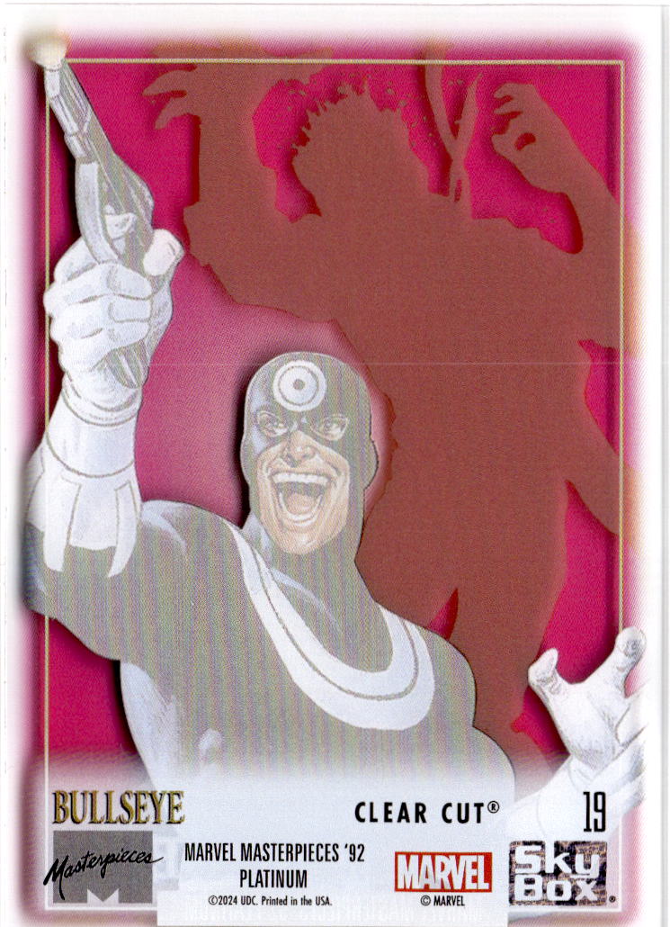 2024 Upper Deck Marvel Masterpieces '92 Platinum #19 Bullseye Clear Cut