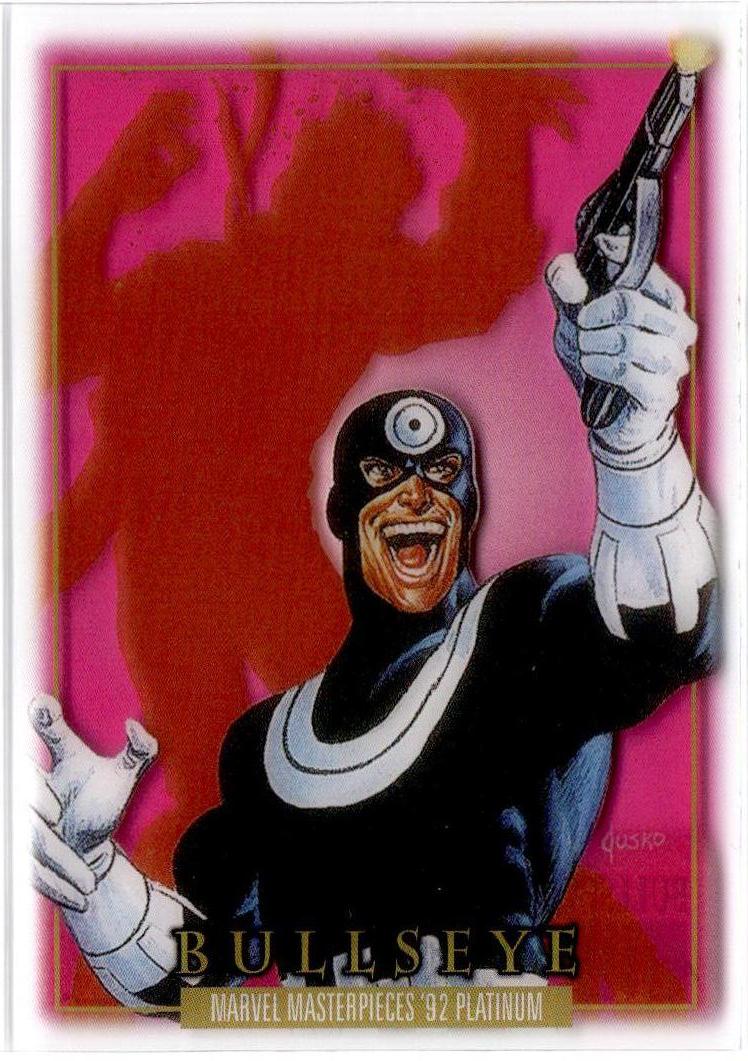 2024 Upper Deck Marvel Masterpieces '92 Platinum #19 Bullseye Clear Cut