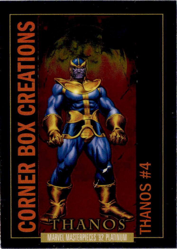 2024 UD Marvel Masterpieces '92 Platinum #CB-11 Thanos Corner Box Creations