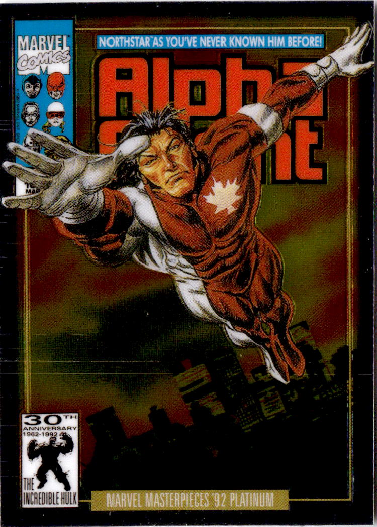 2024 Upper Deck Marvel Masterpieces '92 Platinum #69-V Northstar Variant Cover