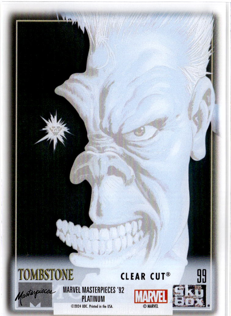 2024 Upper Deck Marvel Masterpieces '92 Platinum #99 Tombstone Clear Cut