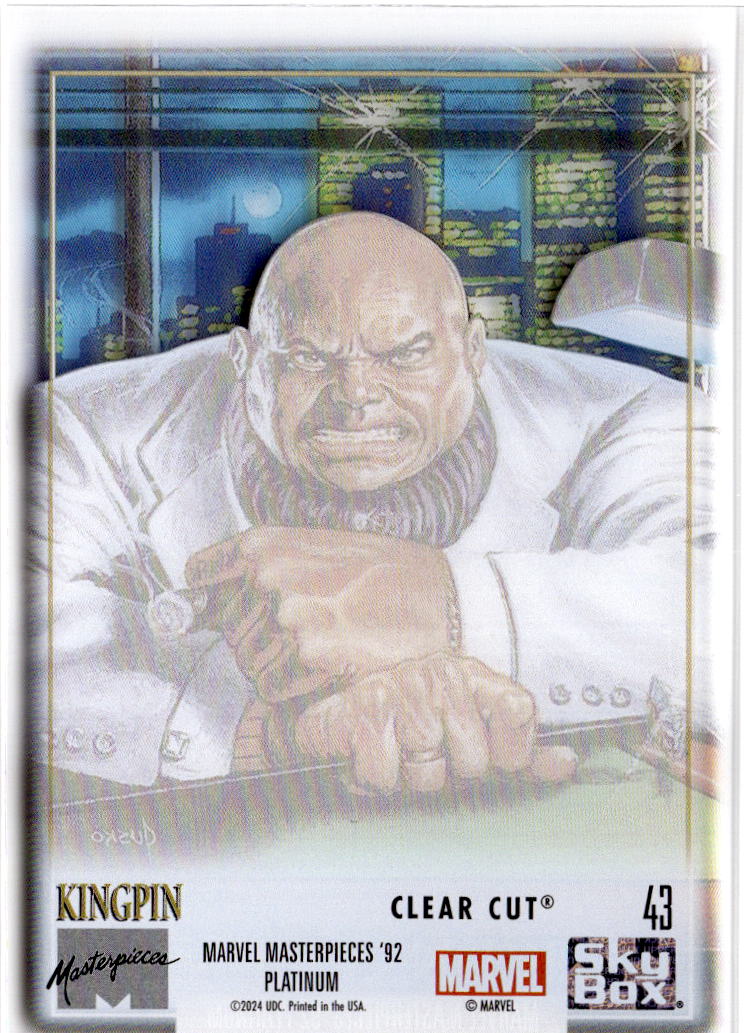 2024 Upper Deck Marvel Masterpieces '92 Platinum #43 Kingpin Clear Cut