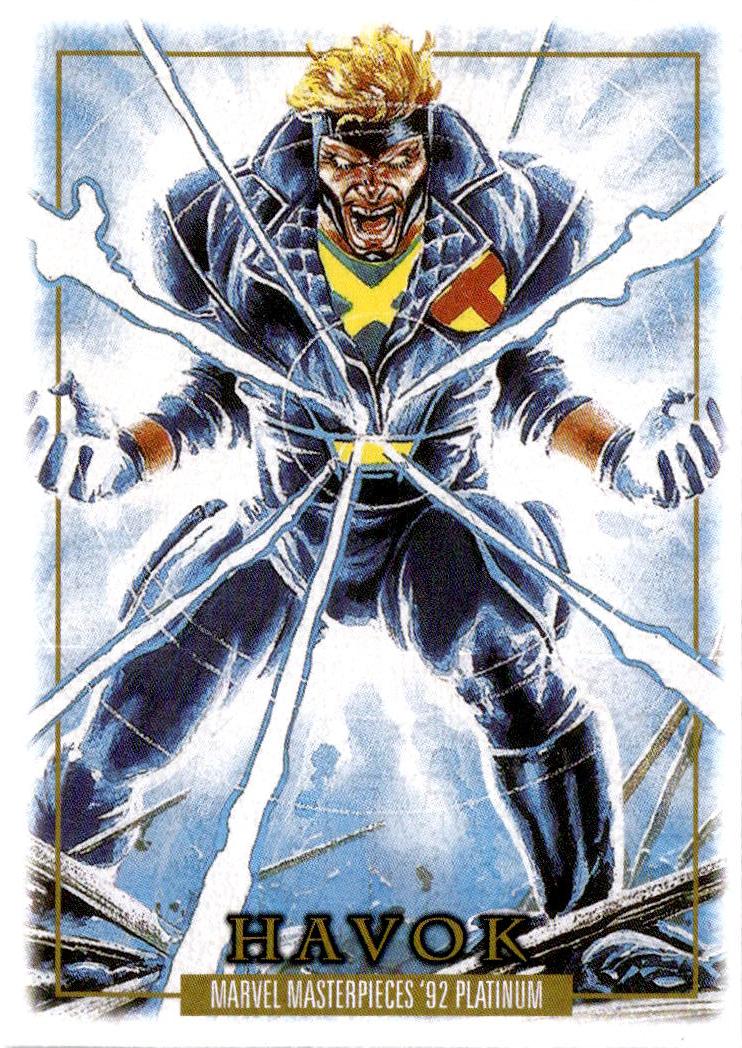 2024 Upper Deck Marvel Masterpieces '92 Platinum #35 Havok Leather