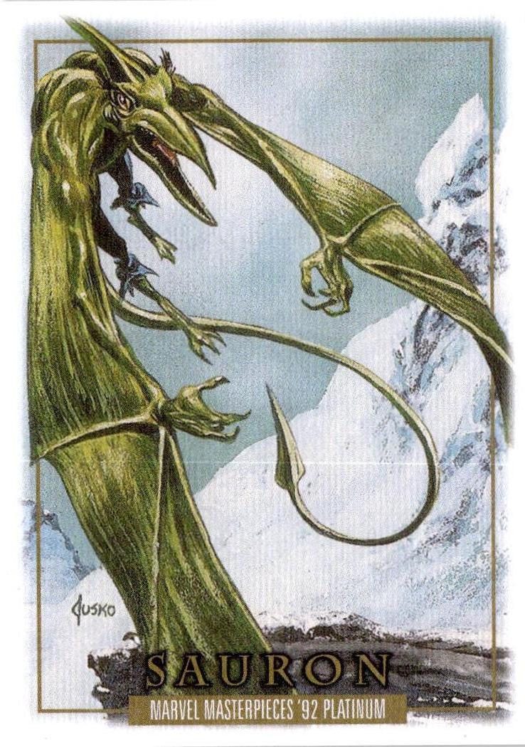 2024 Upper Deck Marvel Masterpieces '92 Platinum #76 Sauron Canvas
