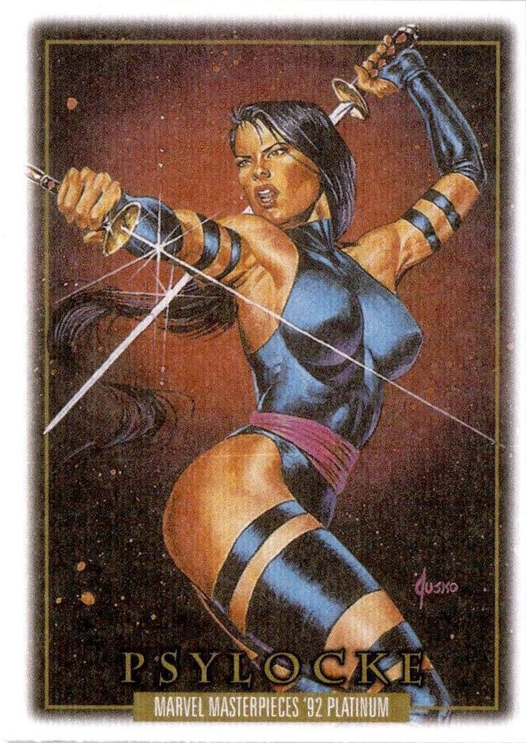 2024 Upper Deck Marvel Masterpieces '92 Platinum #65 Psylocke Canvas