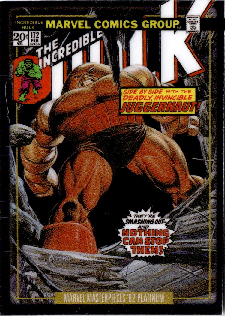 2024 Upper Deck Marvel Masterpieces '92 Platinum #45-V Juggernaut Variant Cover