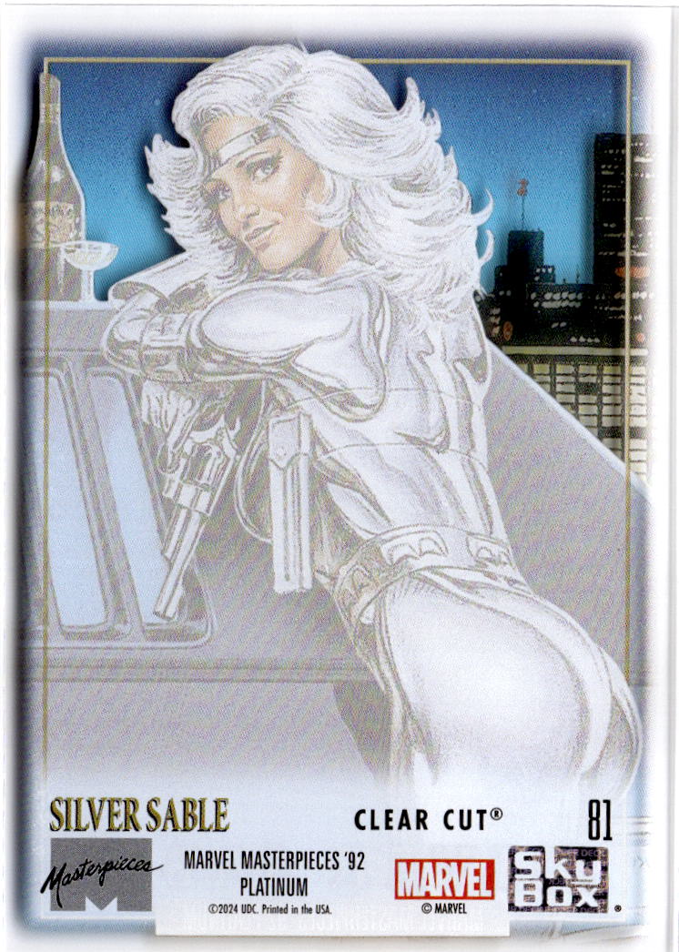 2024 Upper Deck Marvel Masterpieces '92 Platinum #81 Silver Sable Clear Cut