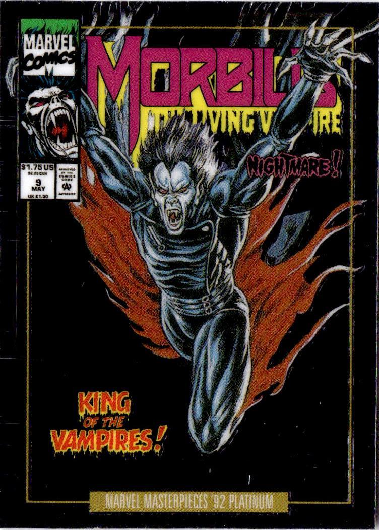 2024 UD Marvel Masterpieces '92 Platinum #60-V Morbius Variant Cover Rainbow